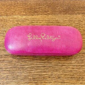 Lily Pulitzer | Pink Reptile Print Sunglasses case “ONLY”